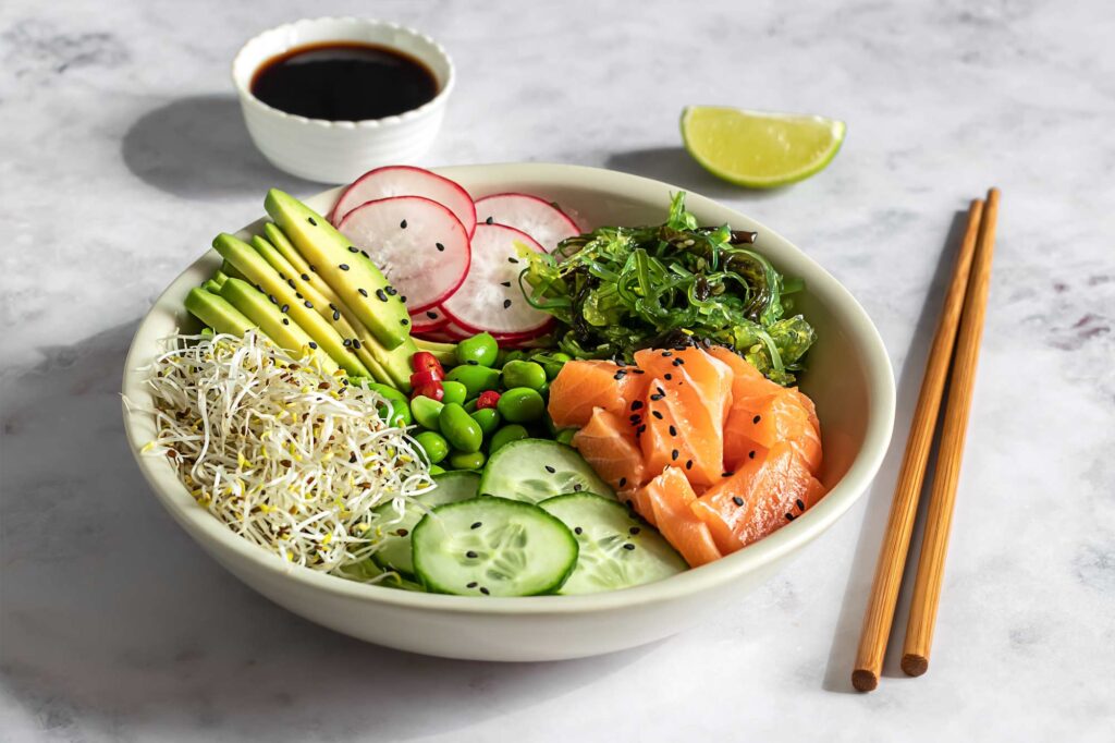 Savoring a Salmon Poke Bowl